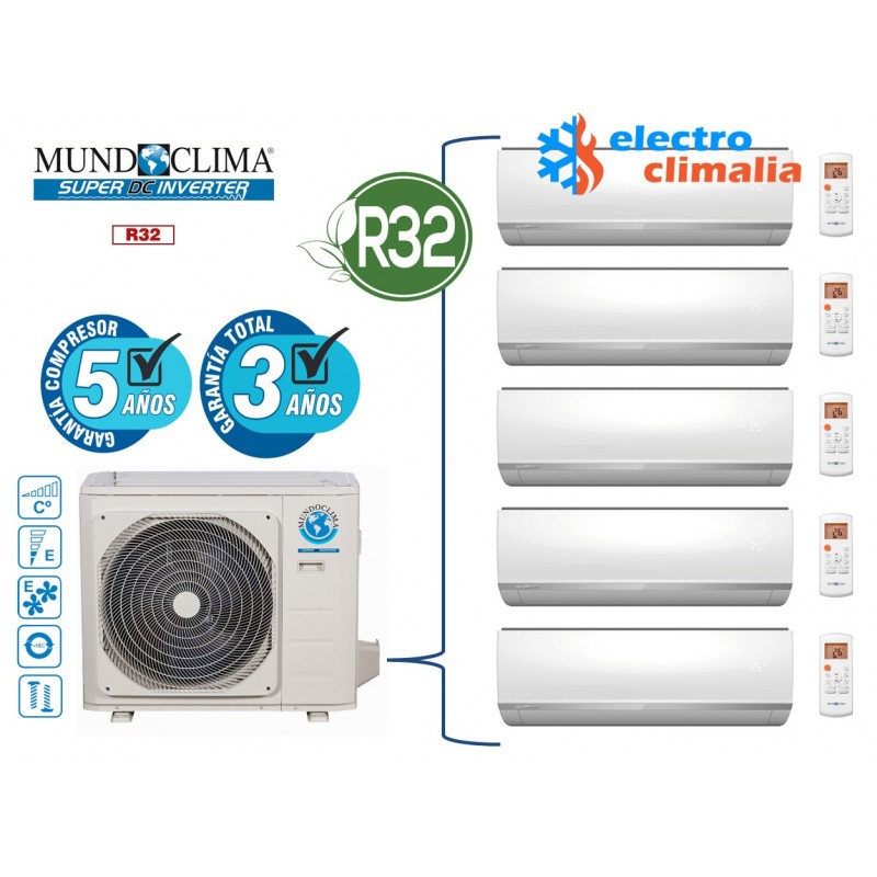 Aire acondicionado 2x1 MUNDO CLIMA MUPR-09x3-H9M
