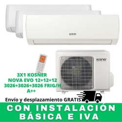 3x1 KOSNER NOVA EVO 12+12+12 Aire acondicionado multisplit